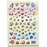 Наклейка 11х16см Сердечки 25шт/блистер