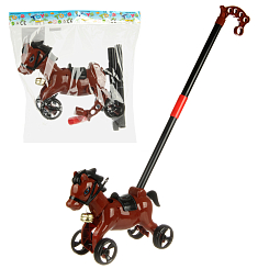 Каталка на палке "Лошадка",в ассорт, пакет