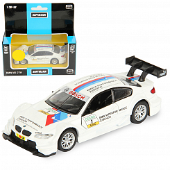 Машина металлическая 1:42 BMW M3 DTM. Дв.Откр., цв.бел., инерц.