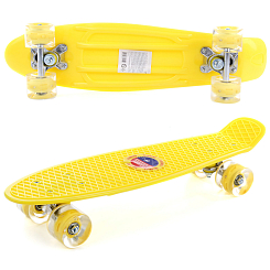 Скейтборд 55*15 СМ, колеса PU  в асс