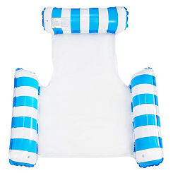 Надувной матрас  шезлонг 120х122см, голубой