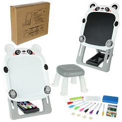 Доска для рисования, двусторон., высота макс. 54 см, в наборе , в кор.