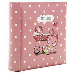 Фотоальбом 300ф 10X15см, бум.карм.с мемо, книжн. пер-т, 2ф на стр.