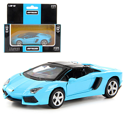 Машина металлическая 1:43 Lamborghini Aventador LP700-4 Roadster. Дв.Откр., цв.син., инерц.