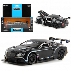 Машина металлическая  Bentley  Continental GT3  1:32, звук/свет, двери и капот  откр.,инерц