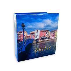 Фотоальбом 200ф 10X15см, бум.карм.с мемо, книжн. пер-т