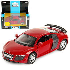 Машина металлическая 1:43 Audi R8 GT. Дв.Откр., цв.красн., инерц.