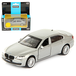 Машина металлическая 1:46 BMW 760 LI. Дв.Откр., цв. сереб., инерц.