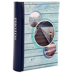 Фотоальбом 100ф 15X21см, бум.карм.с мемо, книжн.пер-т