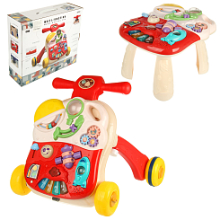 Развивающая игрушка Каталка-ходунки "Космос" красн.,  45,8х14,8х39,5 см., в кор.