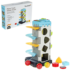 Развивающая игрушка  "Башня" с пианино, на бат. , в кор.