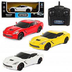 Машина Р/У 1:24 CHEVROLET CORVETTE C7, свет передних и задних фар, цвета в асс.