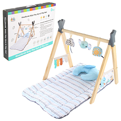 Развивающий коврик детский "Детство", деревян дуги , 90-53 см,  в коробке