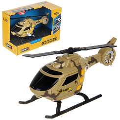 Вертолет Военный 1:32, со св. и зв., милитари, в кор.