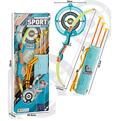 Набор лук со стрелами и мишенью (лук 57-12,5 см), кор.