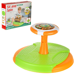 Игрушка Каталка "Крутилка", на бат, зел., в кор.