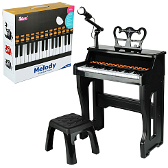 Пианино на бат., 37 клавиш,  48-46-15 см, в кор.