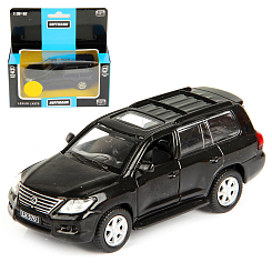 Машина металлическая 1:43 Lexus LX570. Дв.Откр., цв.черн., инерц.