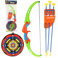 Активная игра на ловкость "Лук и стрелы с мишенью", пак.