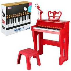 Пианино на бат., 37 клавиш, с микрофон., в ассорт., 48-46-15 см, в кор.