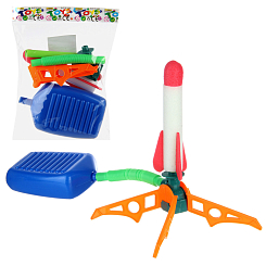 Игрушка ракета с запуском, свет, пакет