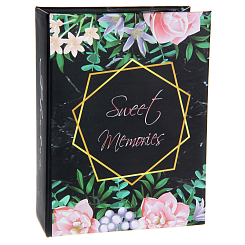 Фотоальбом 100ф 10X15см, ПП карм., черные страницы, черные страницы