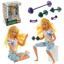 Кукла "Спортсменка", 17х9х22 см, кор.