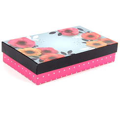 Коробка прямоугольная 24х14х5 см Маки 2