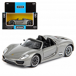 Машина металлическая  Porsche 918 Spyder 1:32, дв. откр., инерц.