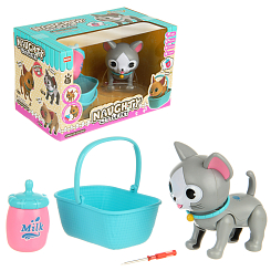 Собака в переноске 25х16х18 см. бат.