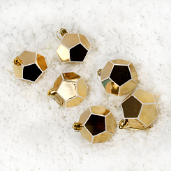 Н-р пластиковых шаров "Диско" 6см, 6шт, золотой