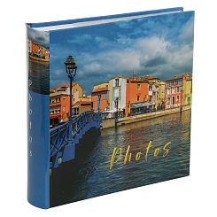 Фотоальбом 200ф 10X15см, бум.карм.с мемо, книжн. пер-т