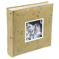 Фотоальбом 200ф 10X15см, бум.карм.с мемо, книжн. пер-т