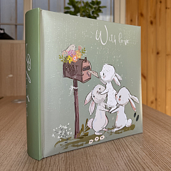 Фотоальбом 200ф 10X15см, бум.карм.с мемо, книжн. пер-т