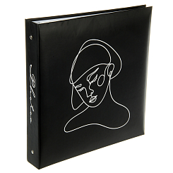 Фотоальбом 400ф 10X15см, ПП карм., пер-т 3-кольца