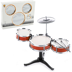 Барабанная установка (3 барабана: диам 11,5 см, 15,5 см) "Диско", в кор,, в ассорт.