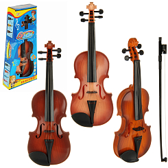 Скрипка игрушеч. на бат.  39*14*6 см, кор.