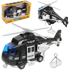 Вертолет POLICE HELICOPTER 1:16, со зв. и св., фрикц.