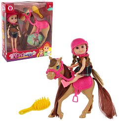 Кукла Нини "Верхом на пони", 15см