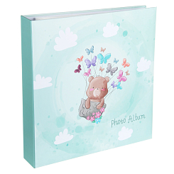 Фотоальбом 400ф 10X15см, ПП карм., пер-т 3-кольца