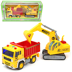 Машина спецтехника CONSTRUCTION TRUCK 1:20, со зв. и св., фрикц.