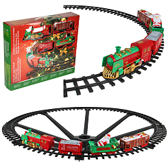 Железная дорога "Праздничная" (на елку), диам 88-89 см, 38 дет, свет, звук, в кор