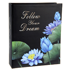 Фотоальбом 200ф 10X15см, ПП карм., черные страницы