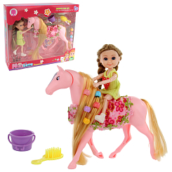 Кукла Нини "Наездница розового пони", 15см