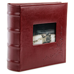 Фотоальбом 300ф 10X15см, бум.карм.с мемо, книжн. пер-т, 2ф на стр.