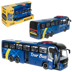 Автобус со св. и зв., двери открыв, синий