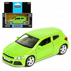 Машина металлическая 1:38 Volkswagen Scirocco A6 R. Дв.Откр., цв.зелен., инерц.