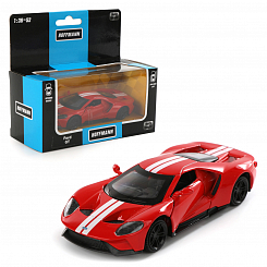 Машина металлическая 1:42 Ford GT. Двери откр., цв. красный, инерция