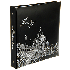 Фотоальбом 400ф 10X15см, ПП карм., пер-т 3-кольца