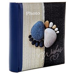 Фотоальбом 200ф 10X15см, бум.карм.с мемо, книжн. пер-т